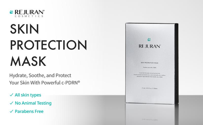 REJURAN Skin Protection Mask, c-PDRN – Hydrating and Soothing Facial Sheet Mask for Irritated, Stressed, Repairs & Restores Skin Barrier with Panthenol & Allantoin, Korean Skin Care (5-Pack)