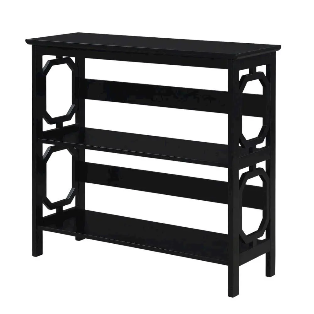 Wooden 3-Tier Indoor Bookcase Shelving Rack, Non-Lead Base Paint for Stylish Storage, Three-Tiered