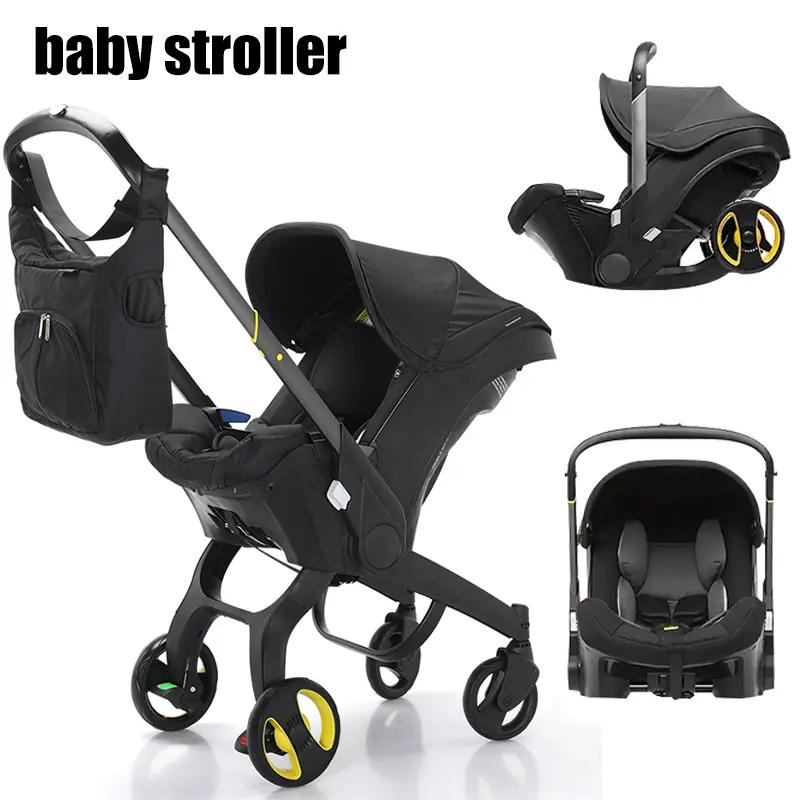 Folding Baby Stroller With A Bag, Multifunctional Newborn Stroller, Equipped with Five Point Seat Belt and A Chest Clip, Can be Pushed in Both Directions,with Shock-absorbing Wheels,Suitable for Traveling,High-Quality Travel Baby Stroller