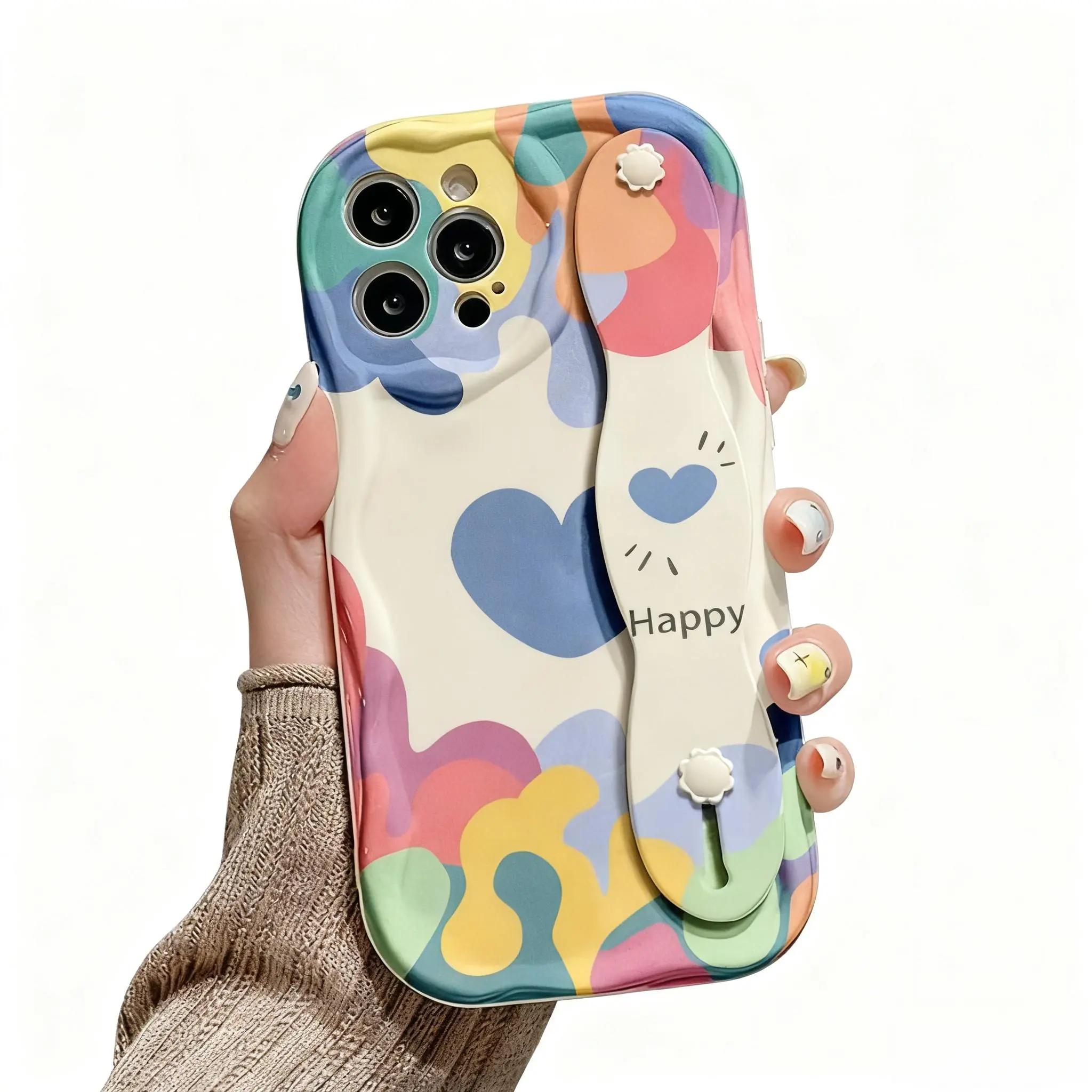 Stylish Heart Pattern TPU Protective Smartphone Casing, Shockproof Cover for iPhone & Samsung Galaxy Devices - Unique Cellphone Accessory for Personal Use or Gifting, Accessories