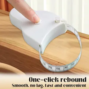 A Flexible Measuring Tape Designed for The Body, Waist, Chest, And Thighs - a Stretchable Fitness Measuring Strap Crafted from Plastic, Ideal for Use at Home Or in The Gym.Automatic shrinkage 3D measuring tape