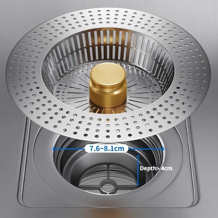 Stainless Steel Kitchen Sink Filter Sink Universal Sink Bounce Core Drainer kitchen sink Stainless Steel sink  drain Sink Drain Strainer 3-in-1