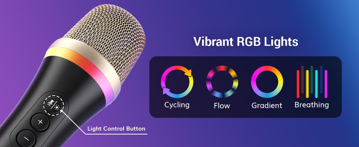 TONOR TD310/TD310+ USB/Type C Dynamic Microphone with Quick Mute Function, RGB Lighting, and Compatible with Phone, PC, PS4/PS5, and Studio Recording