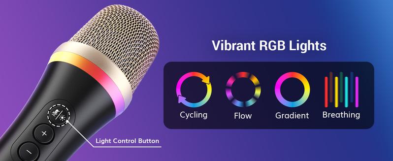 TONOR TD310/TD310+ USB/Type C Dynamic Microphone with Quick Mute Function, RGB Lighting, and Compatible with Phone, PC, PS4/PS5, and Studio Recording