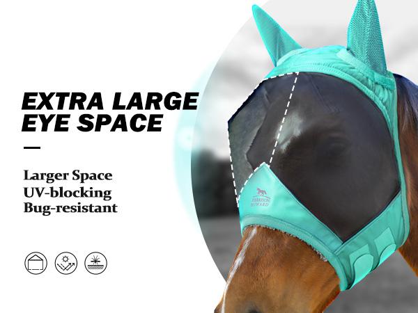 Harrison Howard Pro Luminous Fine Mesh UV-Proof Fleece Padding Colorful Full Size with Large Eye Space Half Face Fleece Mask