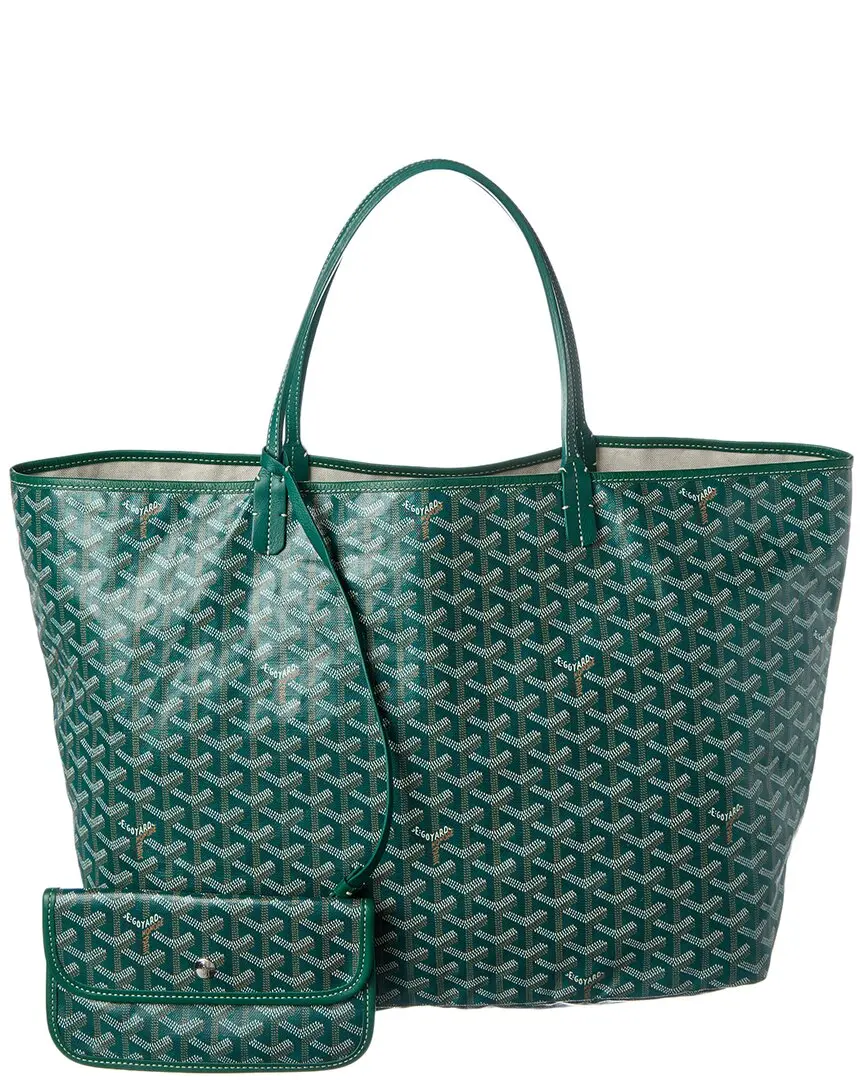 Goyard Green Goyardine Coated Canvas Saint Louis GM (Authentic Pre-Loved)
