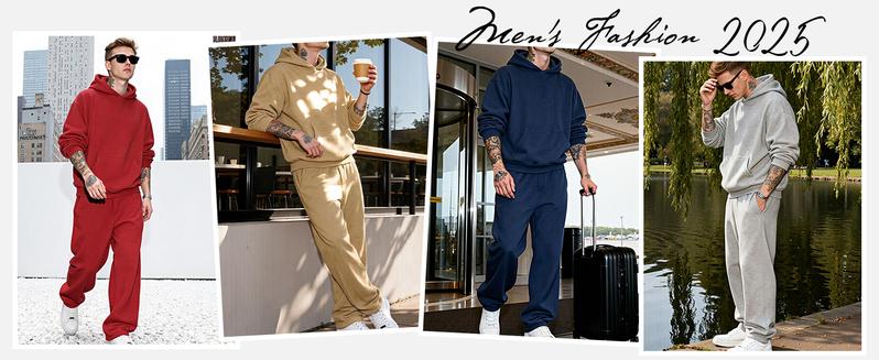 GINGTTO Men & Women’s Solid Hoodie & Sweatpants Set, 2 Piece Tracksuit ,Oversized Hoodie Tracksuit Unisex Streetwear,Winter Warm Hoodie Athletic Outfits