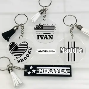 Personalized Thin Silver Line Keychain, Correctional Officer Corrections Officer Keychain Gift, Thin Silver Line Flag, TDCJ Keychain Gift, Prison Guard Gift, Parole Officer Prison Guard Bailiffs Gift, I Got Your Six Gift