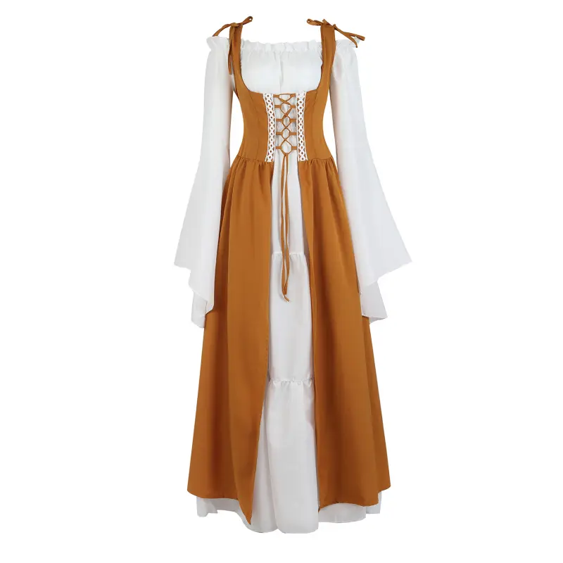 2-Pieces Renaissance Costumes for Women Dress MILALEE Fairy Costumes Gothic Gown Chemise Peasant Dress Medieval Costume Halloween Gothic Party Outfit 6504-D1