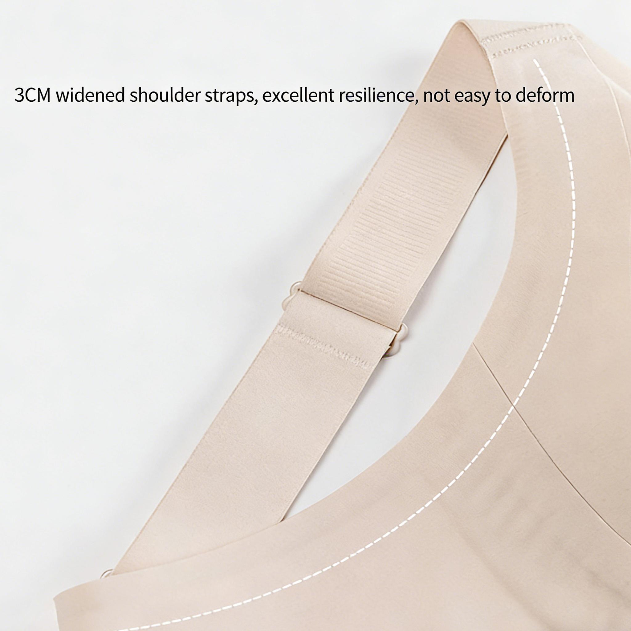 NOVIMA  Wireless Plus Size Full Coverage Bra, Back Fat Smoothing, 7 Row Hooks Supportive, Seamless Wirefree Push Up Comfort for B-F Cups minimizer tshirt second skin wear comfortable breathable mesh cup