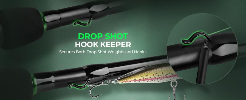 KastKing Zephyr Dual Tip Fishing Rod, Lightweight KastFlex IM6 Graphite Spinning & Casting Rod, Fuji O-Ring Guide, Dual Tips Section for Different Powers, Drop Shot Hook Keeper, EVA Grip KastKing Zephyr Dual Tip Fishing Rod, Lightweight KastFlex IM6 Graphite Spinning & Casting Rod, Fuji O-Ring Guide, Dual Tips Section for Different Powers, Drop Shot Hook Keeper, EVA Grip