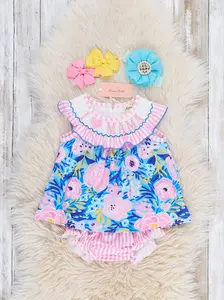 Mama Love Garden Smocked Bloomers Outfit