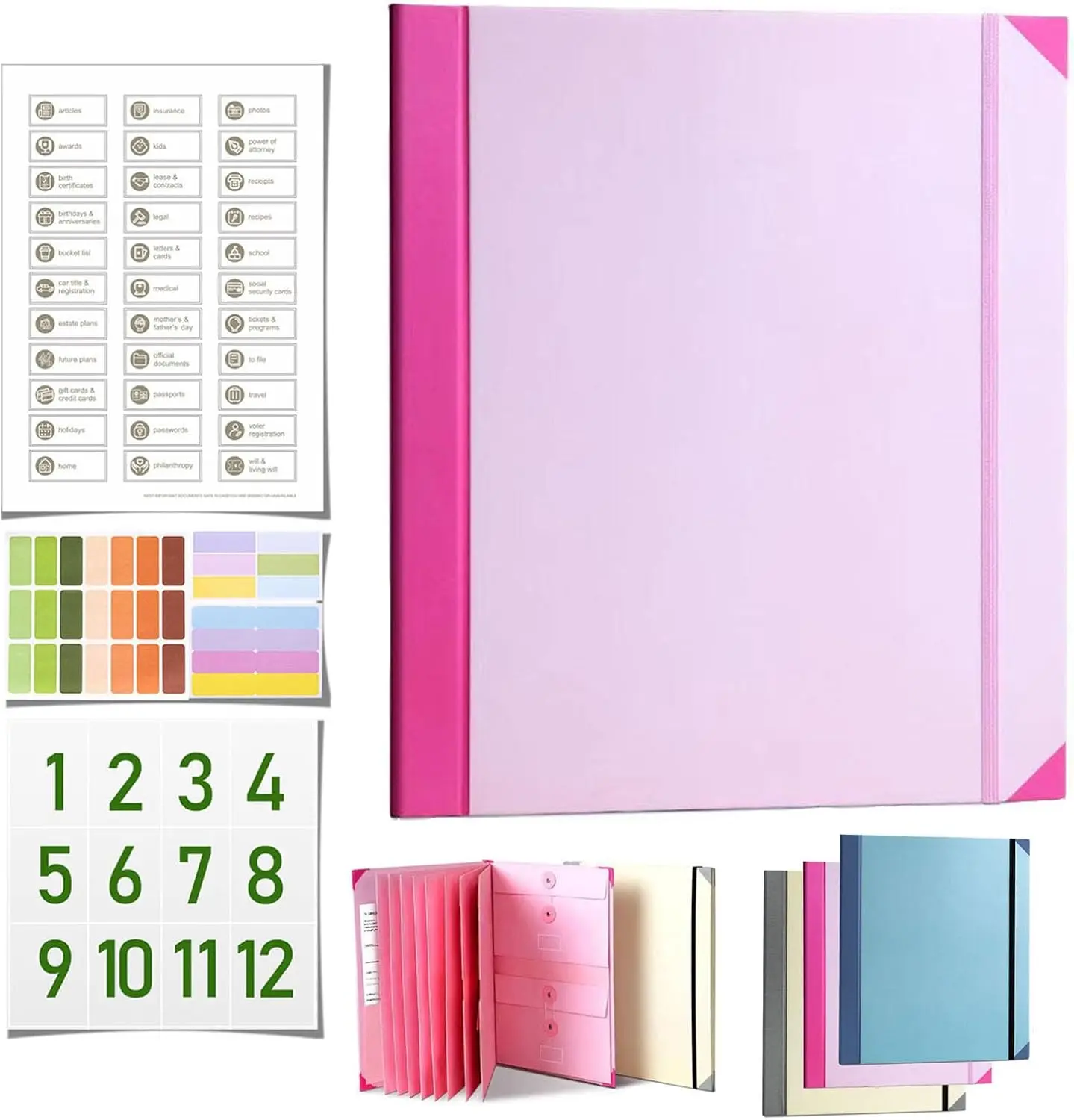 Life Document Organizer Folder - Important Document Binder, 2026 New Portable Multi-Pocket Folder, For Storing Certificates, Passports, Photos, And Letters, A Document Organizer.