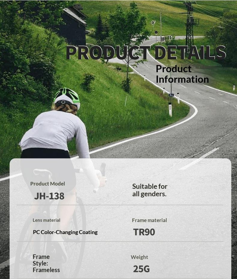 Photochromic Sunglasses Color Changing Sports Glasses UV400 TR90 Frame Lightweight Outdoor Windproof Dustproo Photochromic Sunglasses Color Changing Sports Glasses UV400 TR90 Frame Lightweight Outdoor Windproof Dustproo