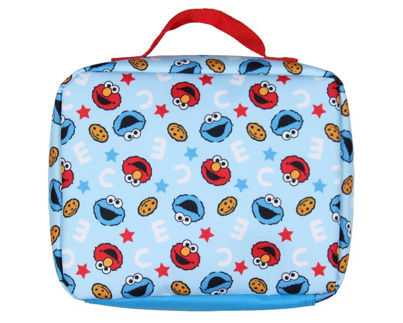 Sesame Street ABC Cookie Monster Elmo 3 PC Backpack Lunch Box Pencil Pouch 17"