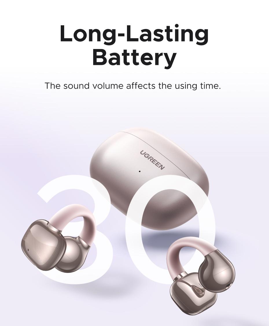 UGREEN Wireless Earbuds Bluetooth 5.4 Headphones Sport with Earhooks,48H Playtime,Fast Charging Case,Noise Cancelling Mic for Running Gym Workout ,earclip design，TikTokShopBlackFriday ,Tiktokshopstockup