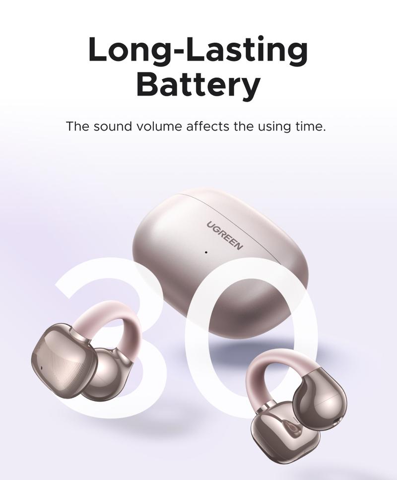 UGREEN Wireless Earbuds Bluetooth 5.4 Headphones Sport with Earhooks,48H Playtime,Fast Charging Case,Noise Cancelling Mic for Running Gym Workout ,earclip design，TikTokShopBlackFriday ,TikTokShopHolidayHaul