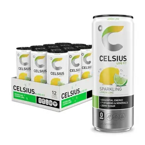 Sparkling Lemon Lime, Sugar Free Energy Drink, 12 Fl Oz (Pack of 12) Sport Beverage