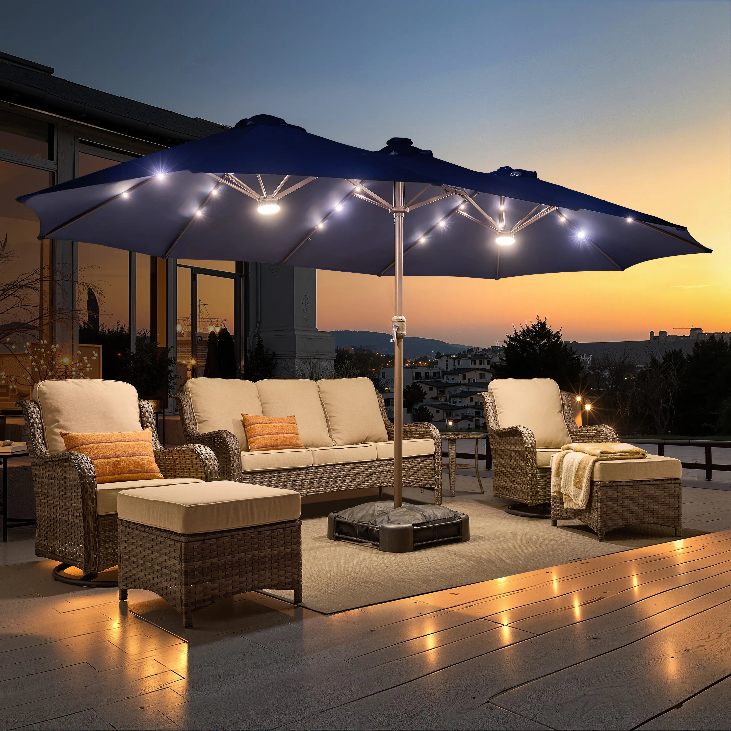 Blue | Warm Light Umbrella