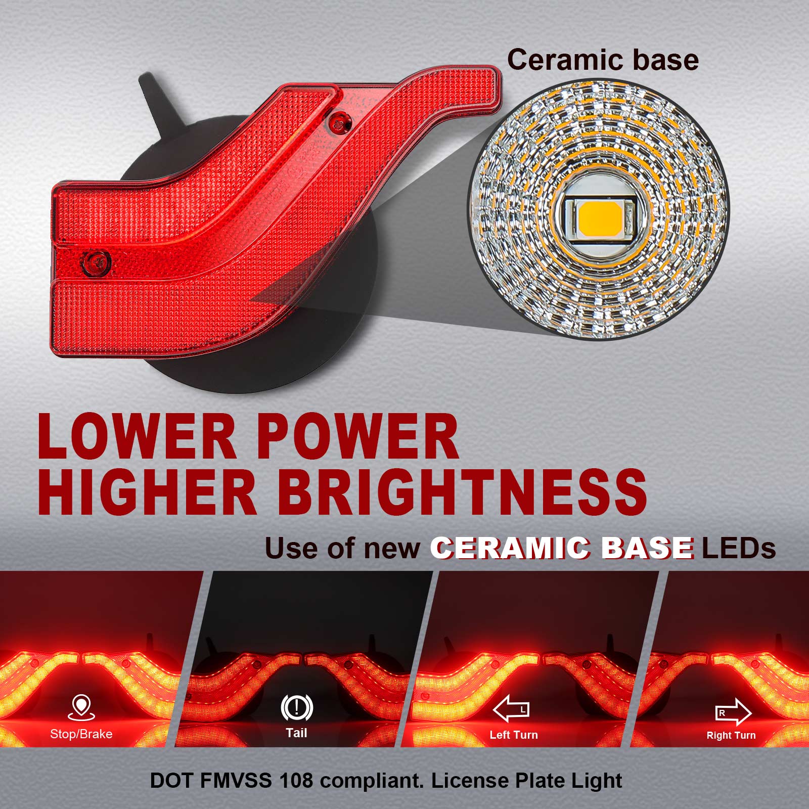 AgriEyes T033/T28/T212/T30B Wireless Trailer Lights kit, Rechargeable Magnetic Portable LED Tow Lights Kit for Trucks Car Accessories