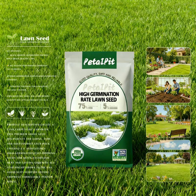 【PetalPit】All-Purpose Grass Seeds - Wear-Resistant & Insect-Resistant, Suitable for Park/Yard/Football Field, Easy to Plant