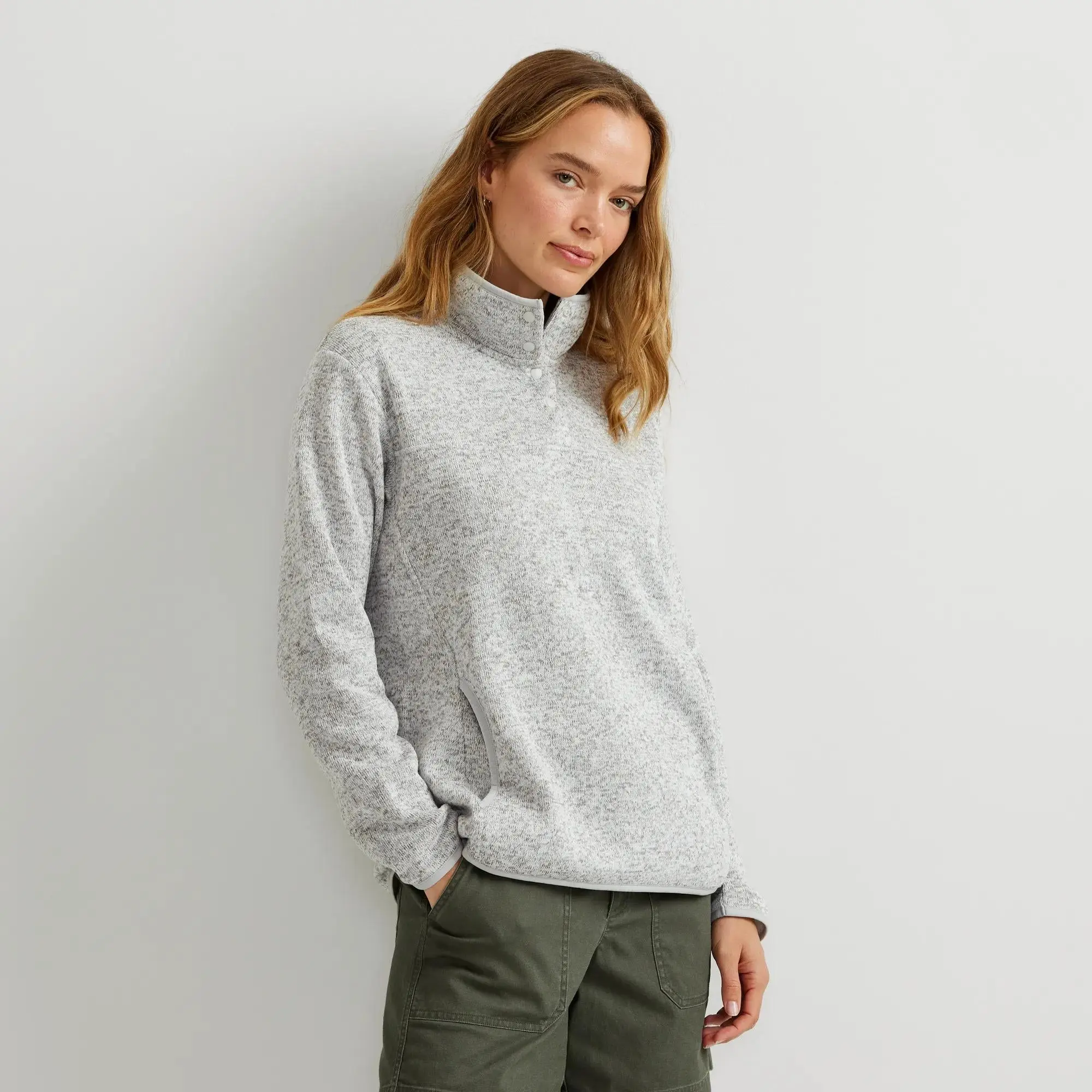 Eddie Bauer Women's Radiator Fleece 2.0 Snap Mock Pullover Everyday Wear