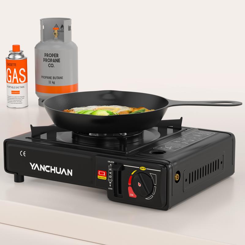 2900W Portable Outdoor Camping Stove,Butane/Liquefied Gas Tank Dual Fuel Tabletop Stove Burner Gas Stove,Outdoor Pinic Cooker,Cooking Gear