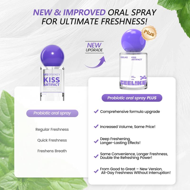 【CEELIKE】 Probiotic Oral Spray | 20ml Breath Freshener for Long-Lasting Freshness & Oral Care | Portable & Sugar-Free