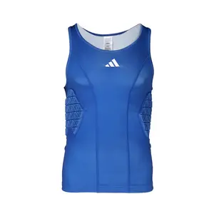 adidas Mens Padded Crew Neck Athletic Tank  Athletic Breathable - Blue