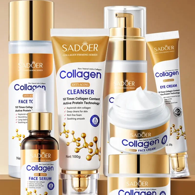 Collagen Firming Skin Care Kit, 1 Set Hydrating & Moisturizing Skincare Set for Women & Men, Skin Care Product Cleansers, Skin Care Sets