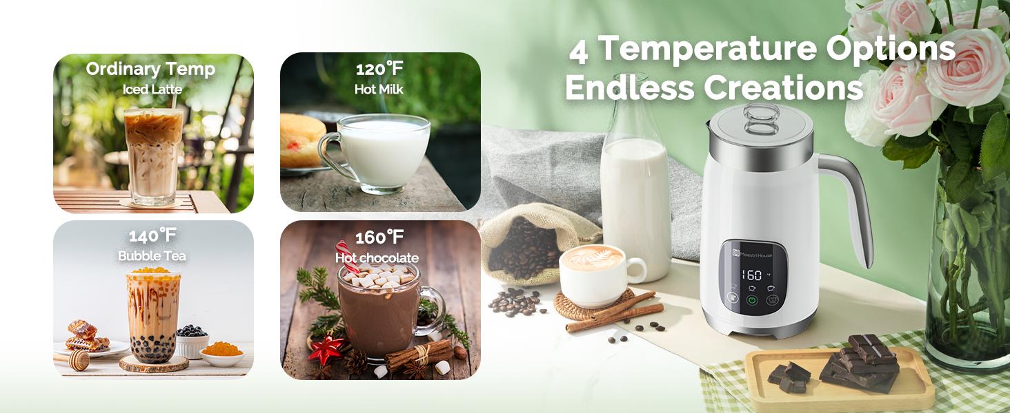 Maestri House Electric Milk Frother 14.1 OZ/400ML Variable Temp & Froth Thickness Touch Screen Foam Maker for Coffee Latte,Milk,Hot Chocolate Jugs Tea Maestri House Electric Milk Frother 14.1 OZ/400ML Variable Temp & Froth Thickness Touch Screen Foam Maker for Coffee Latte,Milk,Hot Chocolate Jugs Tea