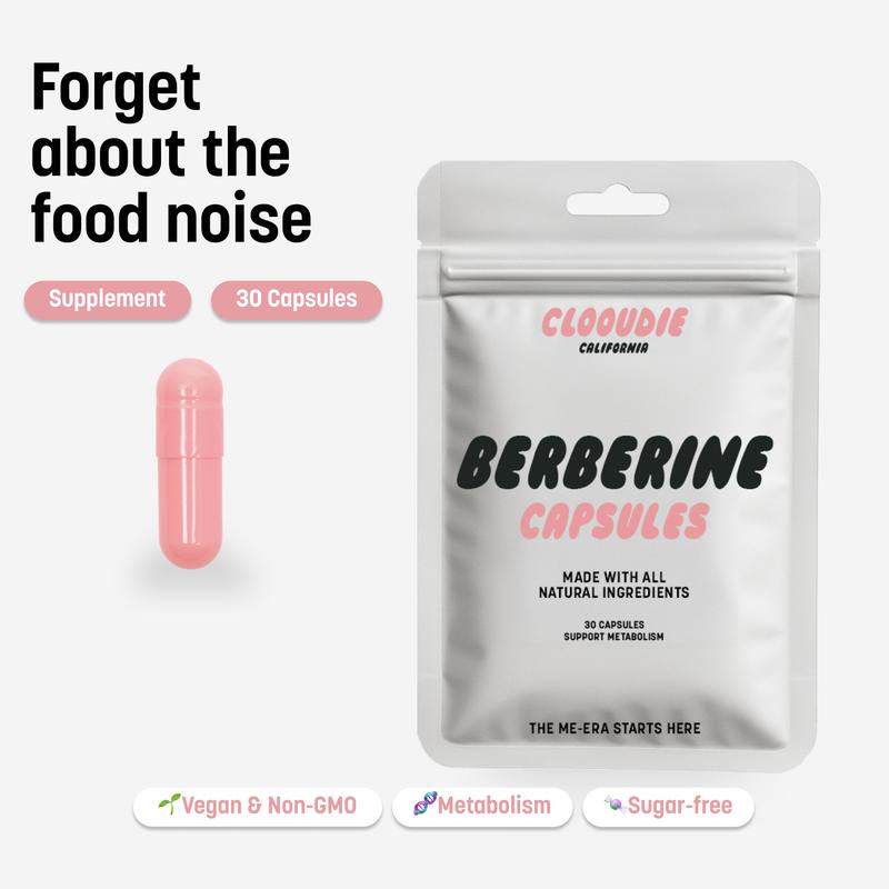 Clooudie California|Berberine Capsules|Support Metabolism, Berberine, Vegan, 30 Capsules Clooudie California|Berberine Capsules|Support Metabolism, Berberine, Vegan, 30 Capsules