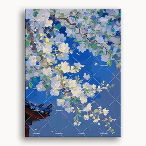 Azure Serenade Paint by Number Kit for Beginners Canvas Art with Essential Paints Brushes & Numbered Canvases Perfect for Creative Beginners