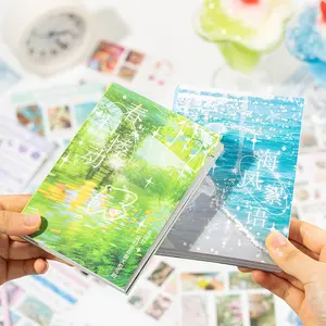 Die Cut Sticker Book 30 Sheets Cosmic Moss Collection Japanese Fresh Style for Journaling Scrapbooking
