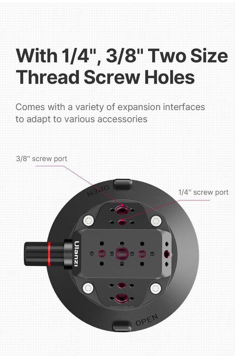 ULANZI SC01/SC02 Suction Mount Magic Arm Bracket for DSLR Cameras for GoPro Action Camera Video Shooting