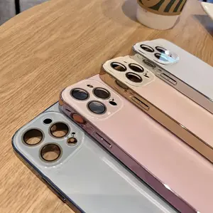 Electroplated shockproof phone case for iPhone 17 Pro Max | Drop-resistant design, true-to-color finish, provides comprehensive camera lens protection for iPhone 12, 13, 14, 15, and 16 Pro Max