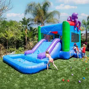 Octopus Bounce House Water Slide with Pool Combo