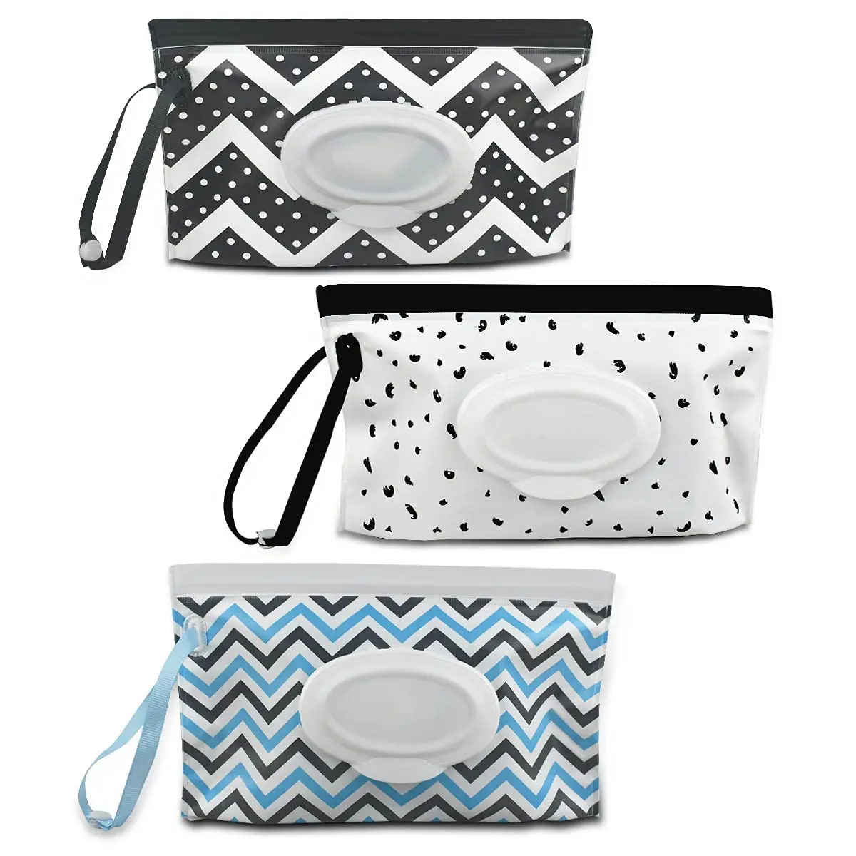3 Pack  Wipes Dispenser Portable Wet Wipe Dispenser Bag  Travel  Wipes Container Refillable Wet Wipe Carrying Case Holder for Diaper Bag Lightweight Travel Wipes Dispenser Cases