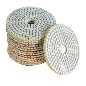 5 PCS 4 Inch Diamond Resin Polishing Pads Set 200mm Wet Polishing Pads for Granite Marble Concrete Stone Tile