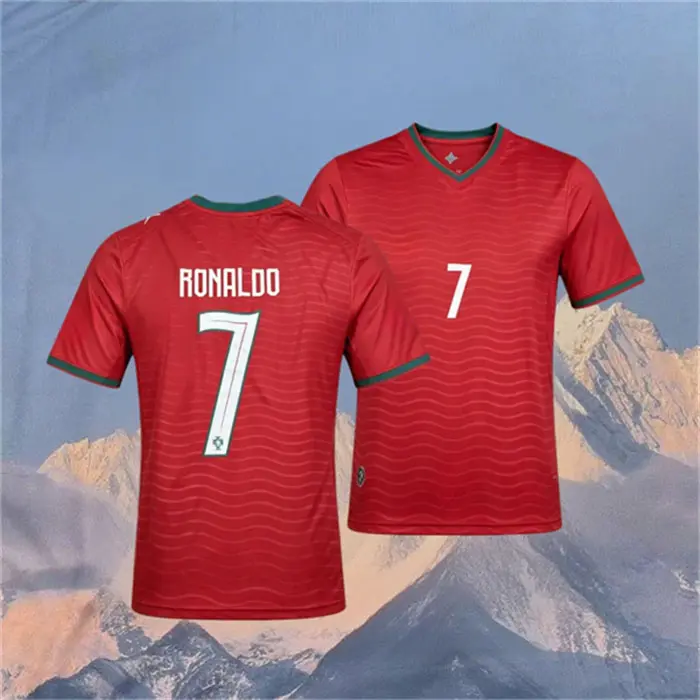 2026 Home Red Ronaldo No.7 Short sleeve Soccer jersey
