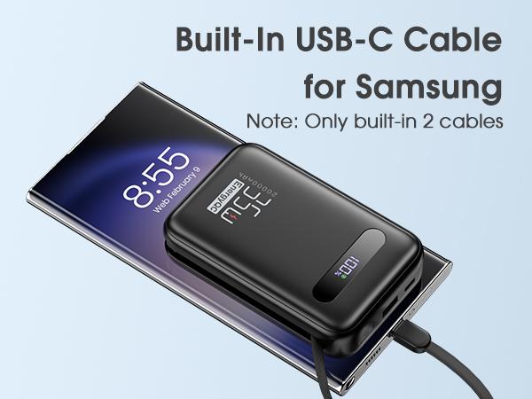 20000mAh 35W Power Bank – Built-in Cables, PD 3.0 & QC 4.0 Fast Charging, 4 Ports, LED Display, TSA-Friendly 20000mAh 35W Power Bank – Built-in Cables, PD 3.0 & QC 4.0 Fast Charging, 4 Ports, LED Display, TSA-Friendly