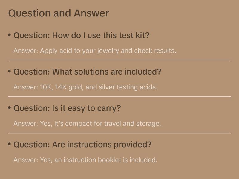 JSP 10K 14K Gold & Silver Sterling Jewelry Test Kit with 0.5 oz Acid Solutions & Premium Test Stone for Gold & Silver Investors