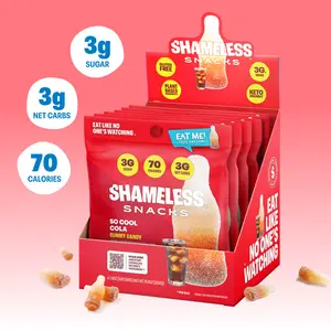 Shameless Snacks So Cool Cola Gummy Candy | Keto Candy with Low Sugar & Low Calorie | Healthy Vegan Snacks for Kids & Adults