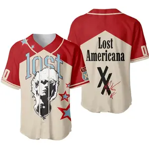 Lost Americana Vintage Baseball Jersey, Retro American Streetwear Jersey, Classic USA Style Baseball Shirt
