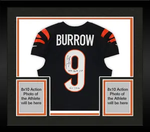 Framed Joe Burrow Cincinnati Bengals Autographed Game-Used #9 Black Jersey vs. Cleveland Browns on January 4, 2026 with Multiple Inscriptions - Fanatics Authentic Certified
