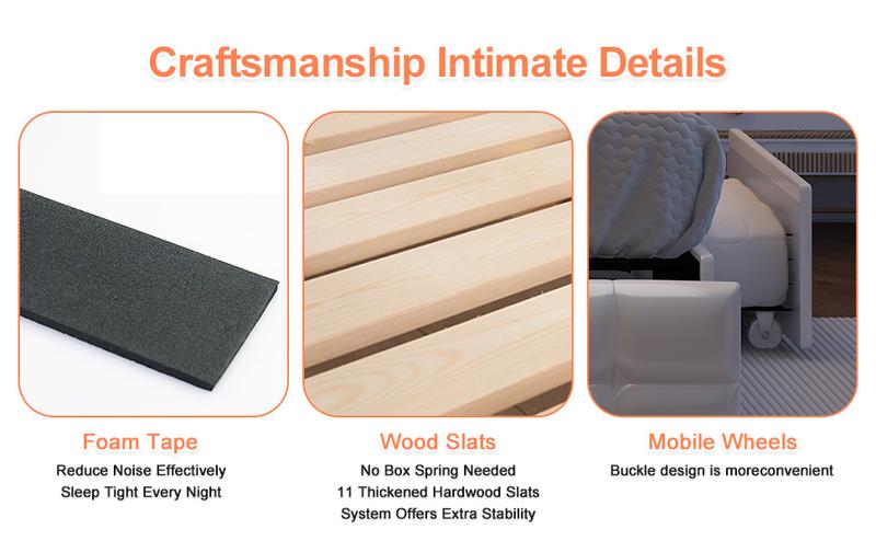 GEGOFORU Queen LED Storage Bed Frame with 4 Drawers, Smart RGBW LED Headboard with Remote Control, PU Upholstered Modern Platform Bed, Gray (Cama Queen con LED y Cajones) GEGOFORU Queen LED Storage Bed Frame with 4 Drawers, Smart RGBW LED Headboard with Remote Control, PU Upholstered Modern Platform Bed, Gray (Cama Queen con LED y Cajones)