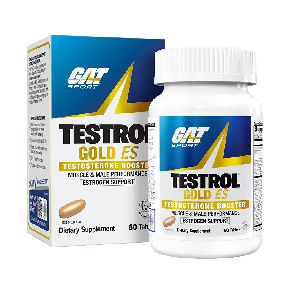 GAT SPORT Testrol Gold ES Testosterone Booster with Tribulus Terrestris Fenugreek Seed Extract Longjack Extract & L Arginine for Muscle Mass & Performance