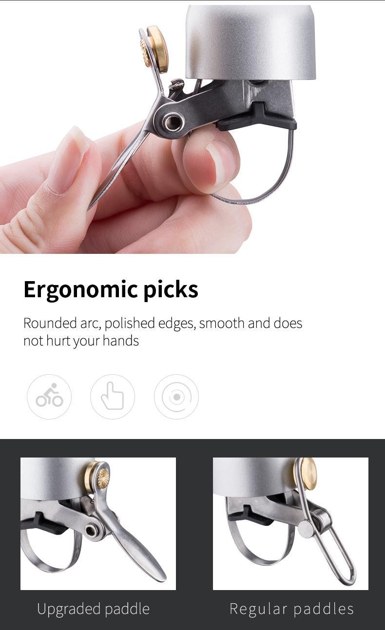 ROCKBROS Bike Bell Classic Bicycle Bell for Bike Ring Bell with Loud Sound Bells for Road Mountain Bike Handlebars Adults