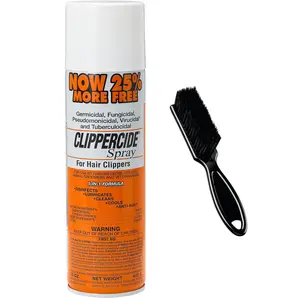 CLIPPERCIDE 5-in-1 Clipper Disinfectant Spray 15oz WITH Blade Cleaning Brush CLIPPERCIDE 5-in-1 Clipper Disinfectant Spray 15oz WITH Blade Cleaning Brush