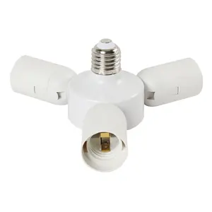 YI LIGHTING E26/E27 Light Socket Splitter Use for E26/E27 Standard Base Bulbs Medium Socket White
